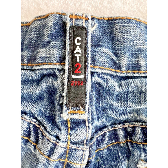 Ariat FR M3 Loose Fit Jeans Blue Men’s 38X32 Thrashed Grunge Work Cotton CAT2 - Picture 6 of 15